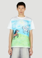 Sky High Farm Workwear Ally Bo Print T-Shirt unisex White