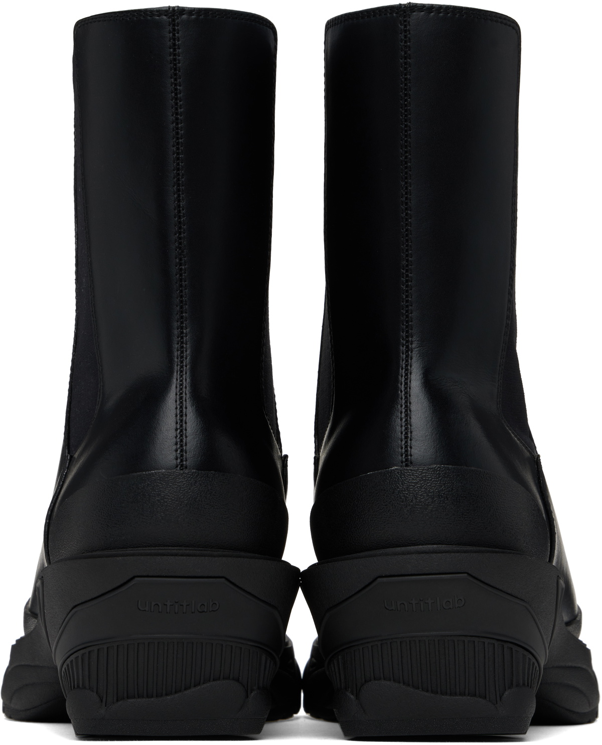 untitlab® Black Vertigo Heel Chelsea Boots