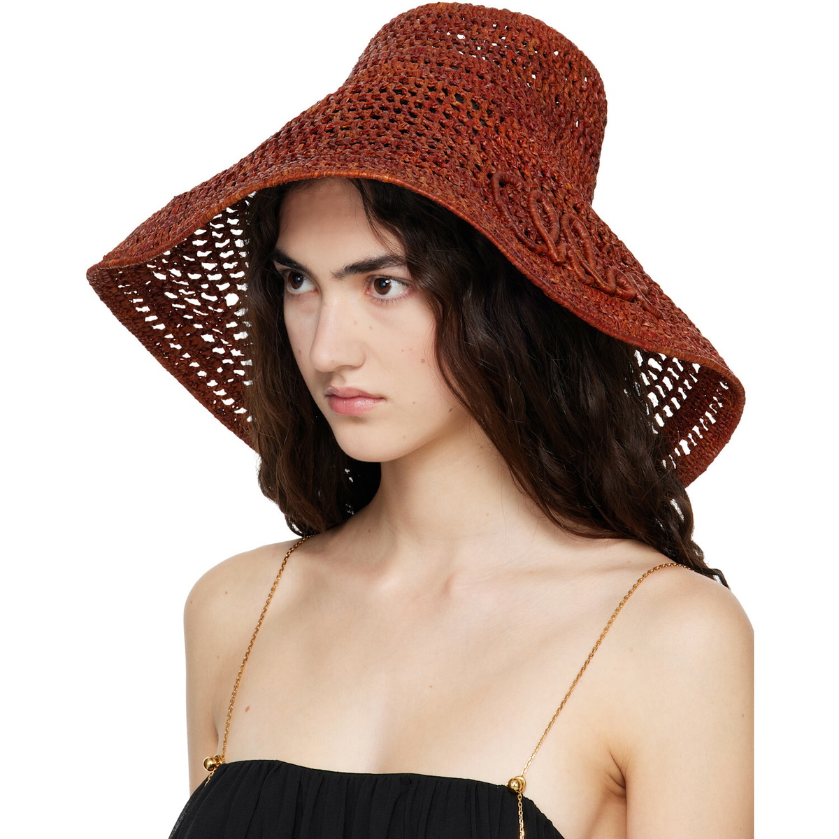 Chloé Brown 'The Chloé Raffia Capeline' Beach Hat