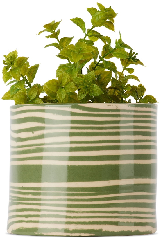 Photo: Henry Holland Studio Green & White Ceramic Planter