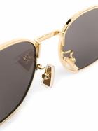 Bottega Veneta Eyewear Gold-Tone Round Frame Sunglasses