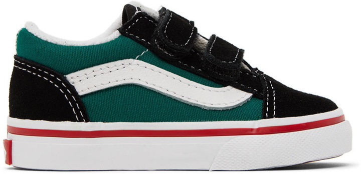 Photo: Vans Baby Black & Green Old Skool V Sneakers