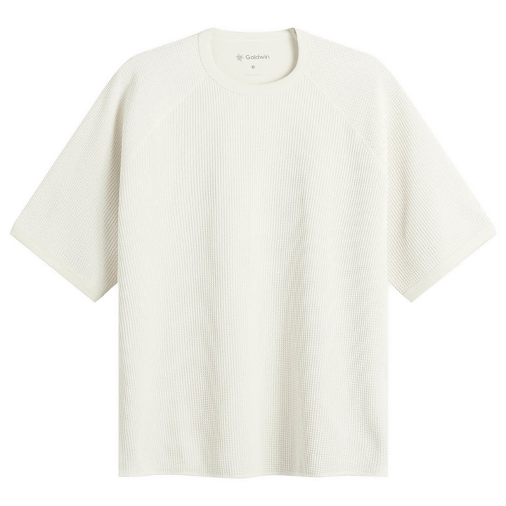 Photo: Goldwin Men's Waffle Light T-Shirt in Ivory