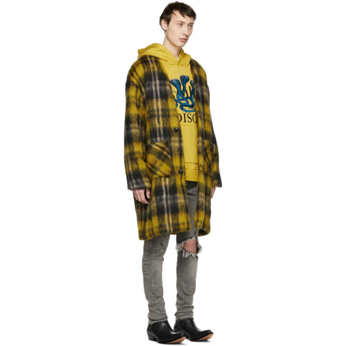 Amiri Yellow Mohair Cardigan Coat Amiri