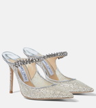 Jimmy Choo - Bing 100 glitter tulle mules