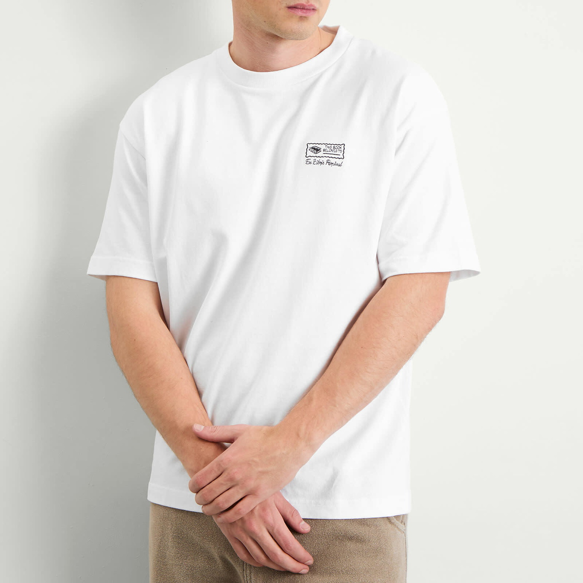 Percival Men's Ex Libris Oversized T-Shirt in White