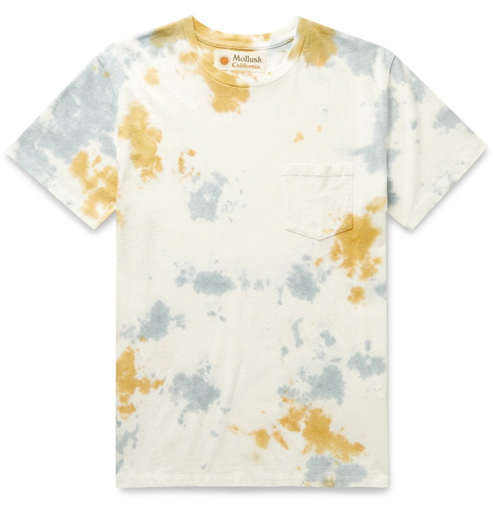 Photo: Mollusk - Cosmos Tie-Dyed Nep Cotton-Blend Jersey T-shirt - Neutrals