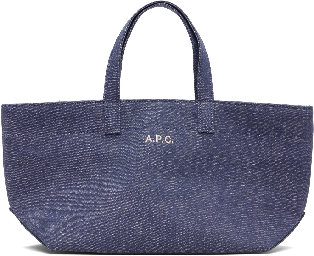 A.P.C. Blue 'Le Drummer' Toile Small Tote