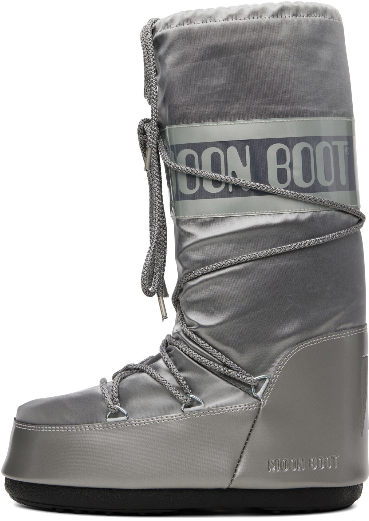 Moon Boot Silver Icon Low No Lace Comet Chrome Boots