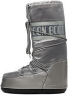 Moon Boot Silver Icon Low No Lace Comet Chrome Boots