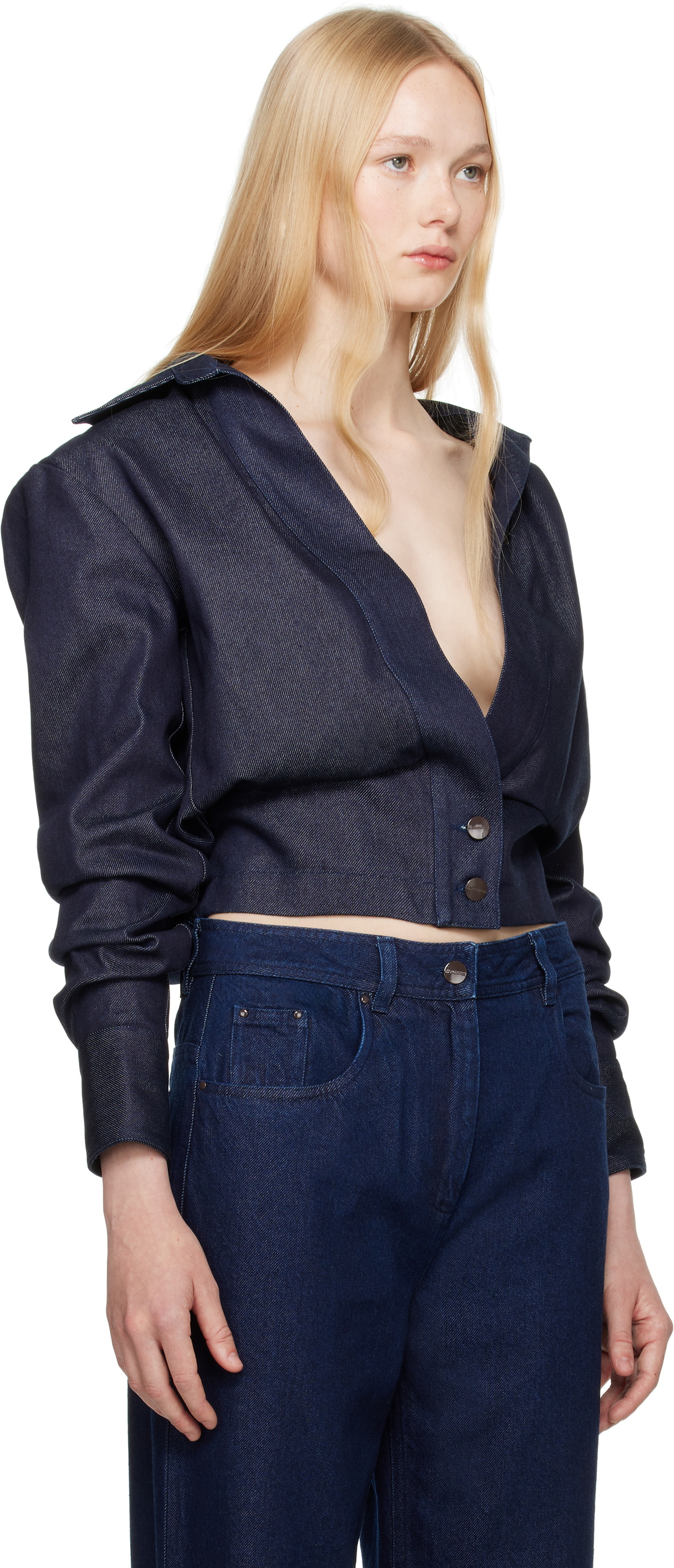16Arlington Navy Ada Denim Jacket