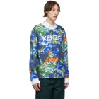 Kenzo Blue Kenzo World Sweatshirt