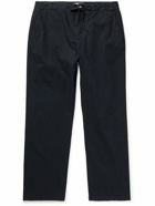 Frescobol Carioca - Mendes Straight-Leg Stretch Linen-Blend Drawstring Trousers - Black