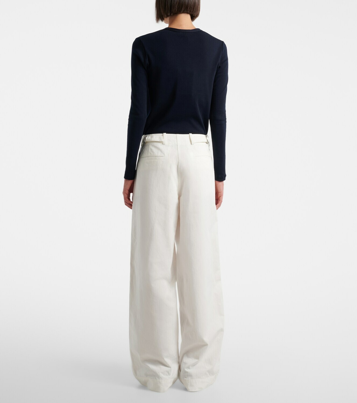 The Row Fadry cotton gabardine wide-leg pants
