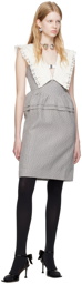 Shushu/Tong Gray V-Neck Midi Dress