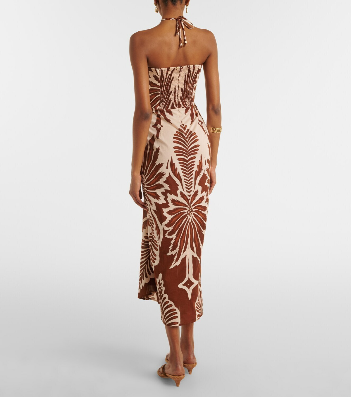 Poupette St Barth Collina printed cotton midi dress