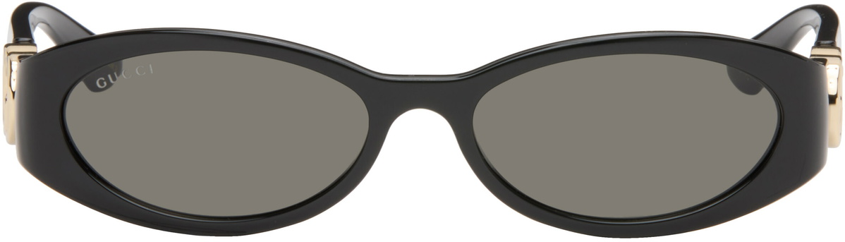 Gucci Black Oval Frame Sunglasses