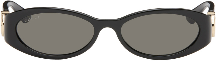 Photo: Gucci Black Oval Frame Sunglasses