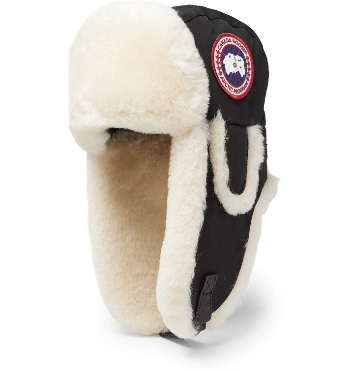Photo: Canada Goose - Shearling-Trimmed Shell Trapper Hat - Men - Black
