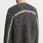 ACMH by Magic Castles Men's Rev Crew Neck Jumper in Black Multi