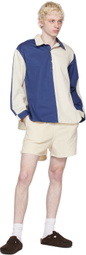 Haulier Blue & Off-White Athletic Polo