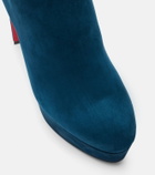 Christian Louboutin Loo Booty 130 suede platform ankle boots