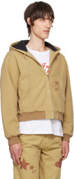 Sky High Farm Workwear Tan 'SH4U' Hooded Work Jacket