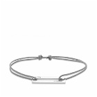 Le Gramme Men's 17/10 Cord Bracelet in Grey