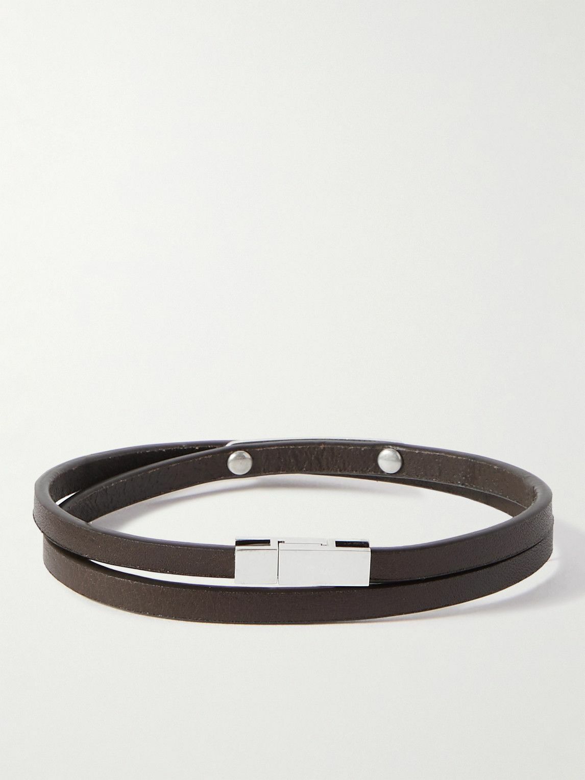 【Saint Laurent】直営/正規店 CASSANDRE BRACELET レザー BLACK CASSANDRE bracelet in leather | Saint Laurent | YSL NL
