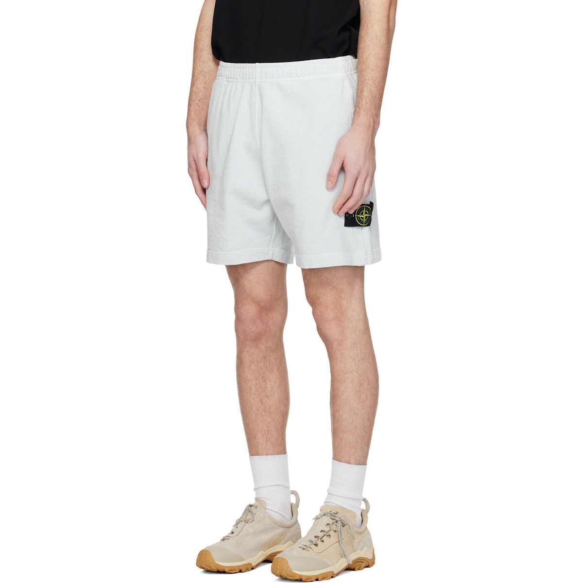 Stone Island Blue 6200014 Malfilé Fleece Old Effect Shorts