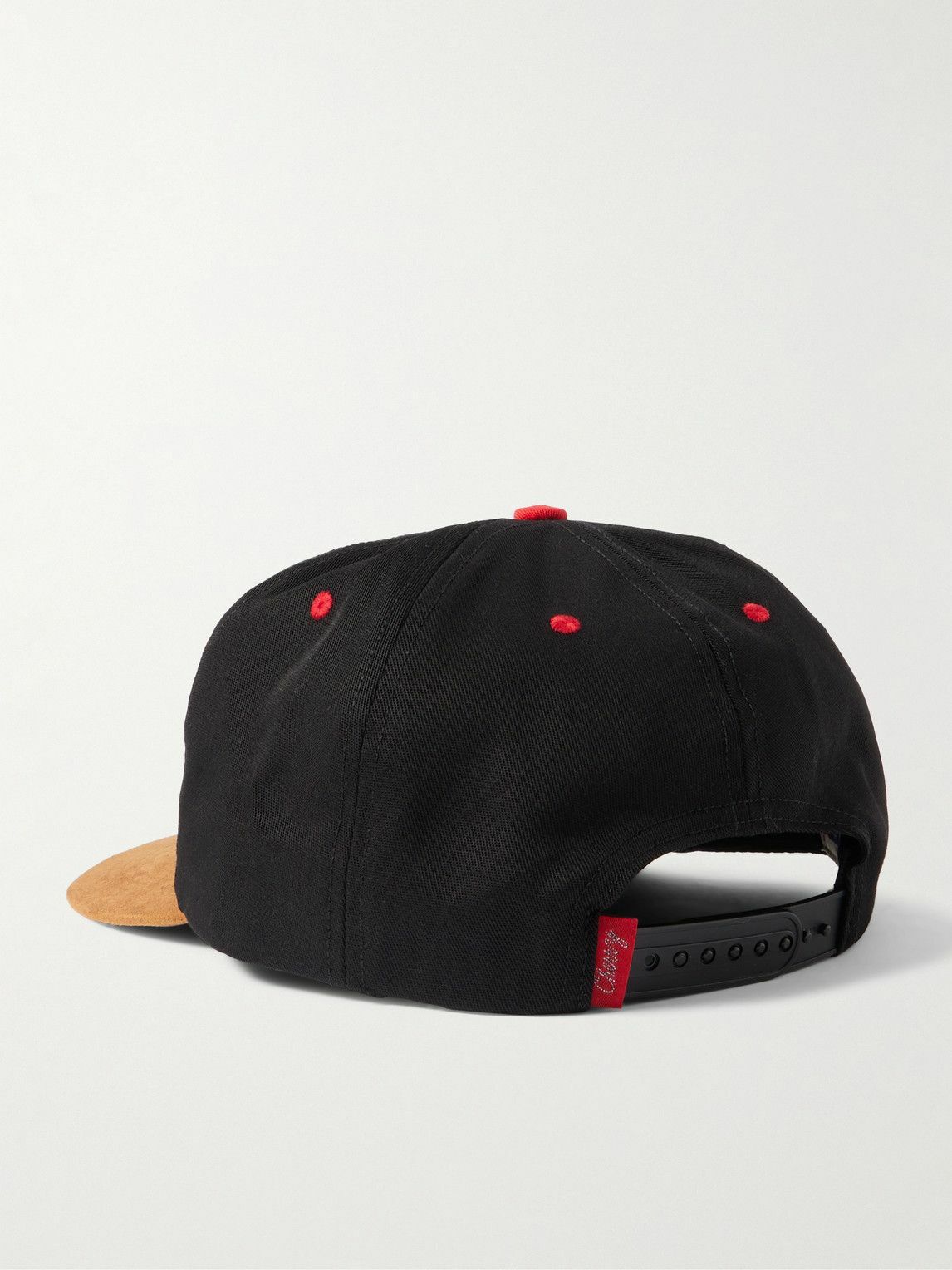 Cherry Los Angeles - Logo-Embroidered Cotton-Twill and Suede Baseball Cap