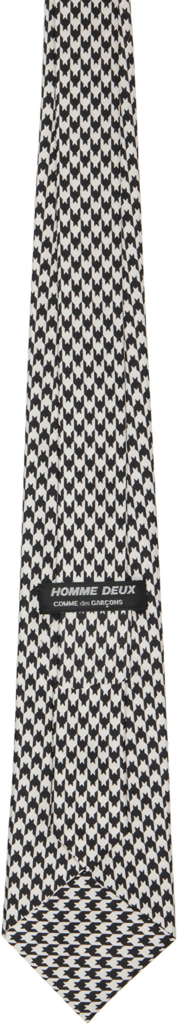 Comme des Garçons Homme Deux Black & White Large Pattern Tie
