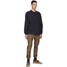 Essentials SSENSE Exclusive Navy Logo Long Sleeve T-Shirt