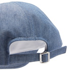 Maison Kitsuné Men's Small Fox Head Embroidered 6P Cap in Indigo