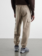 Stone Island - Garment-Dyed Wool-Blend Nylon Flannel-TC Cargo Sweatpants - Brown