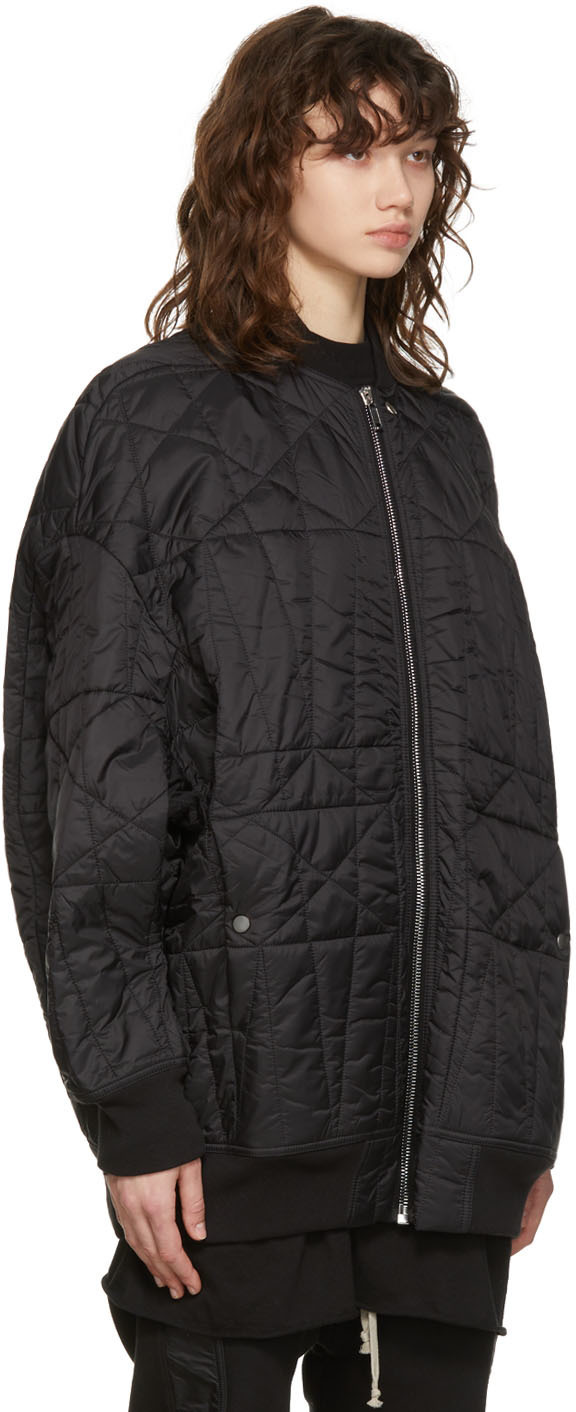 Rick Owens Drkshdw Black Jumbo Flight Bomber Jacket Rick Owens Drkshdw