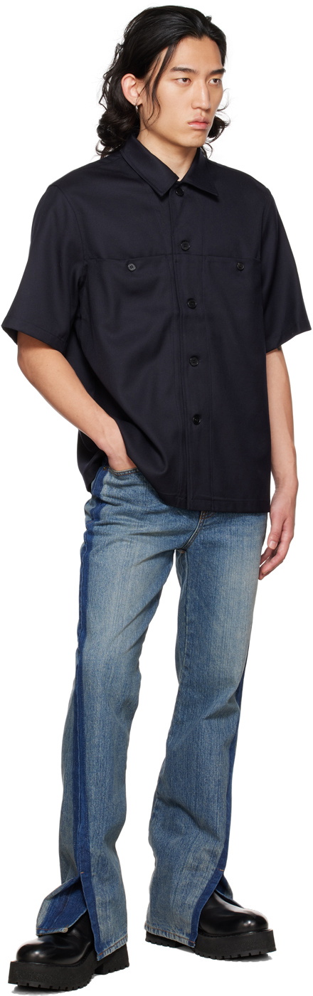 DRAE SSENSE Exclusive Navy Pocket Shirt
