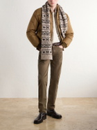 RRL - Fair Isle Wool-Blend Jacquard Scarf - Brown