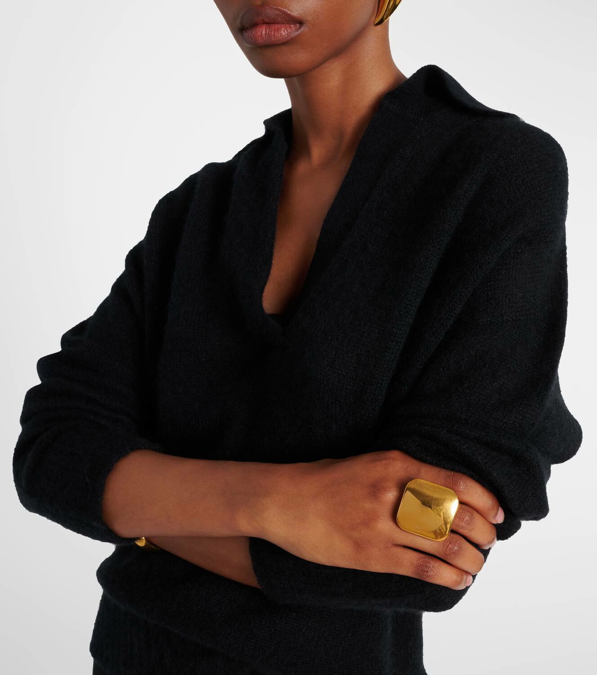 Tom Ford Amy gold-plated ring