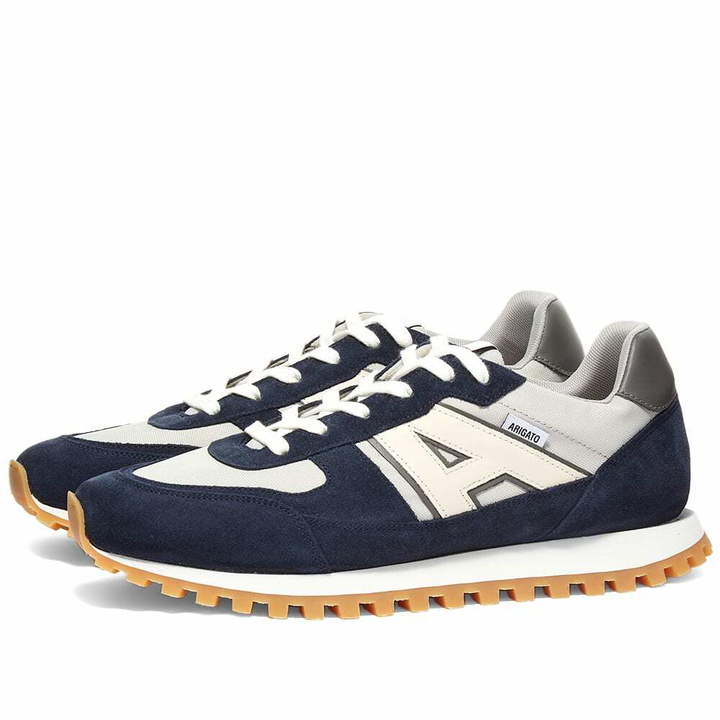 Photo: Axel Arigato Men's Aeon Runner Sneakers in Navy Blue/Grey