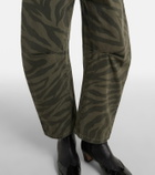 Nili Lotan Shon cropped barrel-leg jeans