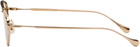 Jil Sander Gold Oliver Peoples 'Edition 5' Aviator Sunglasses