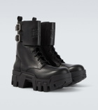 Balenciaga Bulldozer debossed leather combat boots