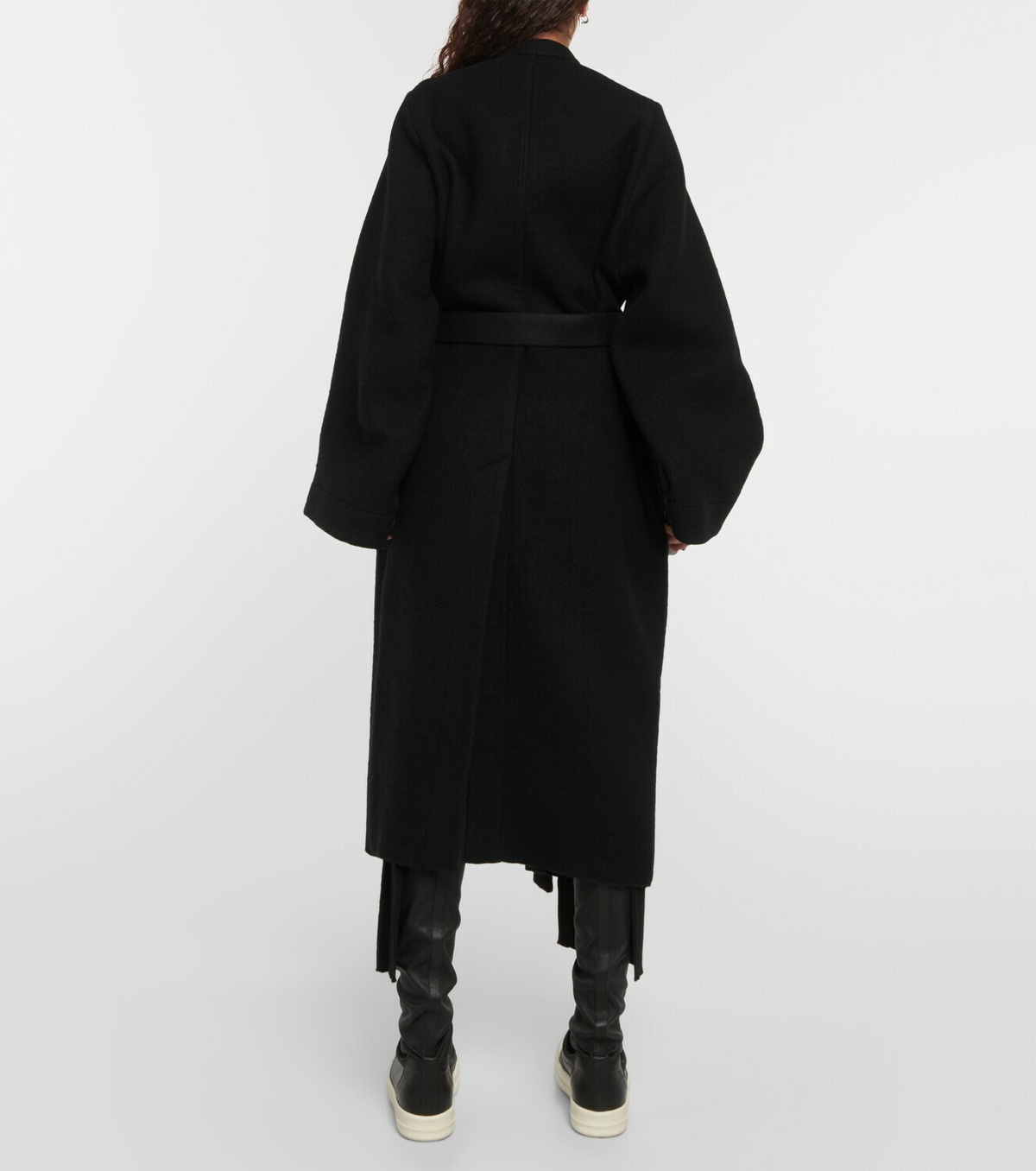 Rick Owens Belted virgin wool coat Rick Owens