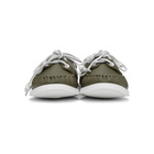 Loewe Khaki Calfskin Boat Shoes