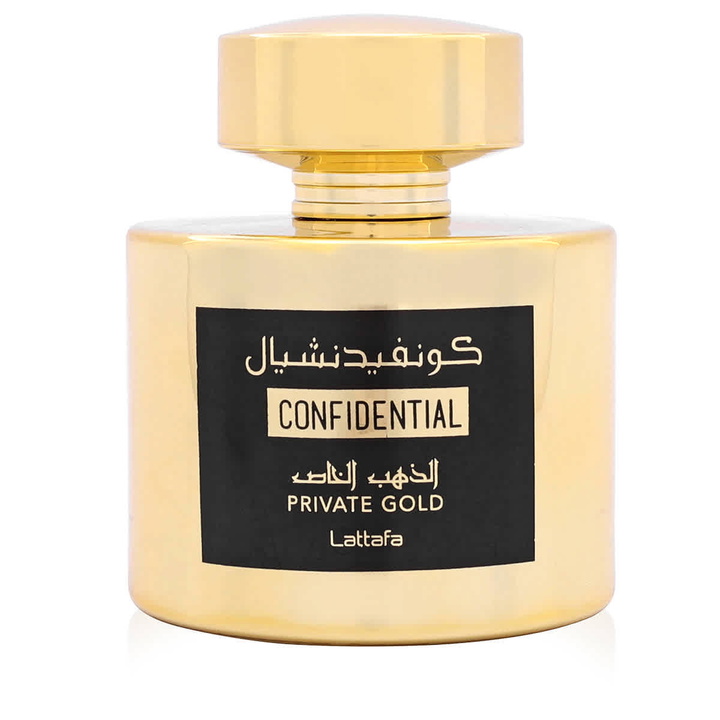 Photo: Lattafa Unisex Confidential Private Gold EDP Spray 3.38 oz Fragrances 6291107459707