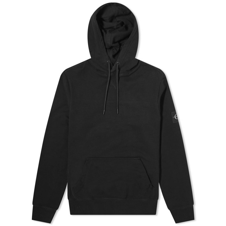 Photo: Calvin Klein Men's Monogram Sleeve Badge Popover Hoody in CK Black