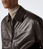 Canali Leather blouson jacket