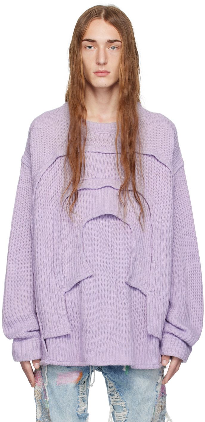 Who Decides War Purple Layered Sweater