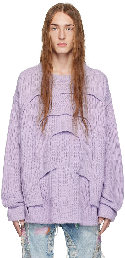 Photo: Who Decides War Purple Layered Sweater